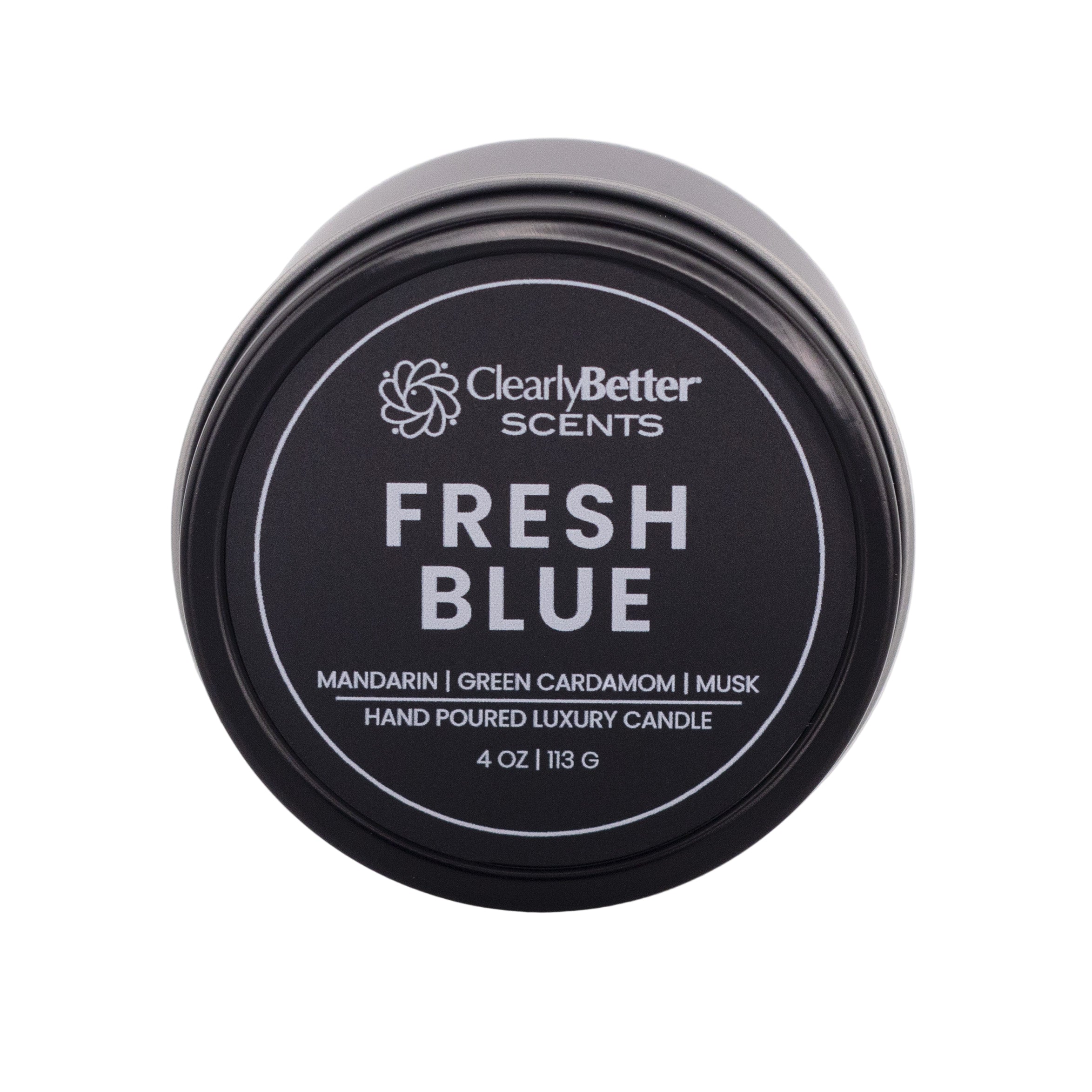 FRESH BLUE CANDLE TIN