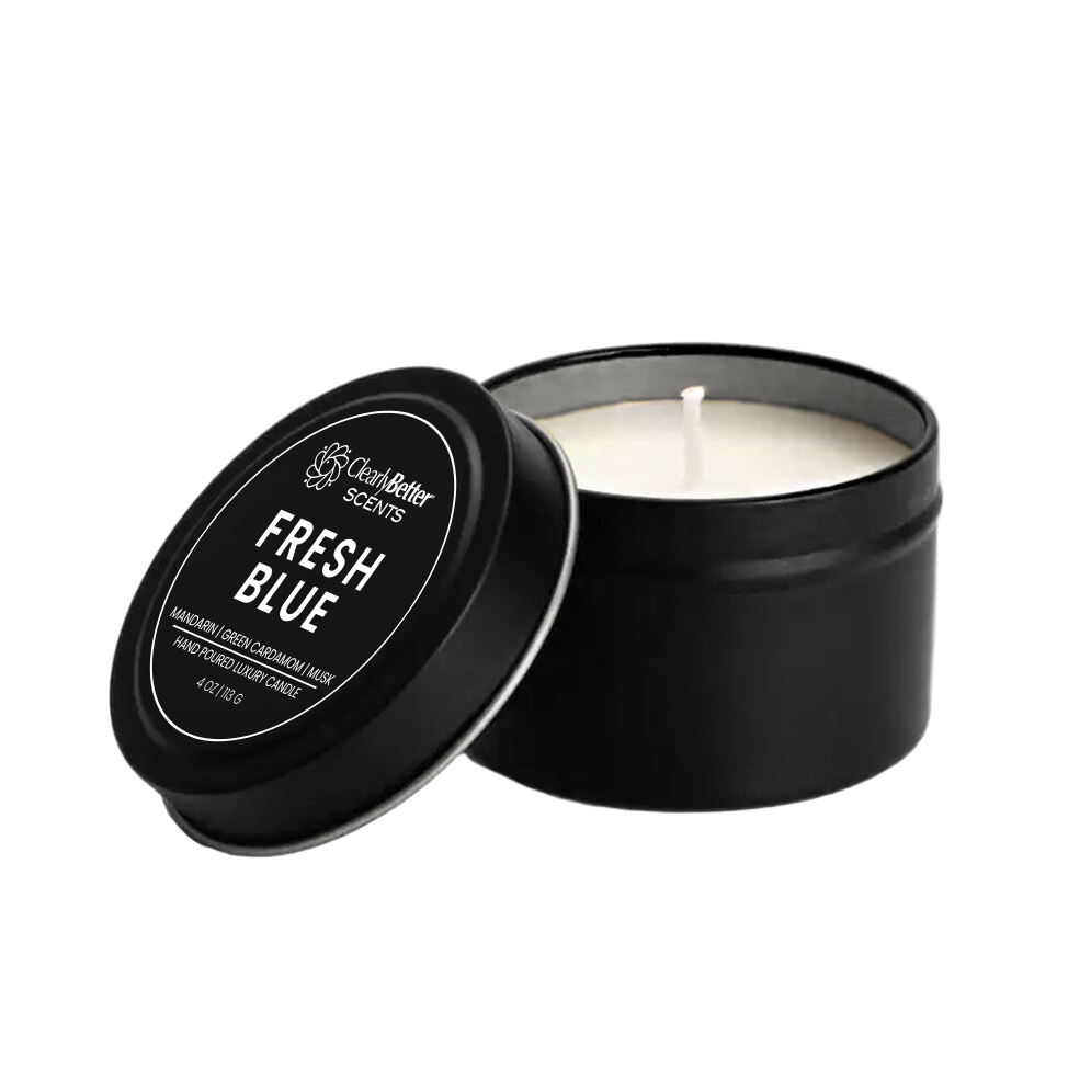 FRESH BLUE CANDLE TIN